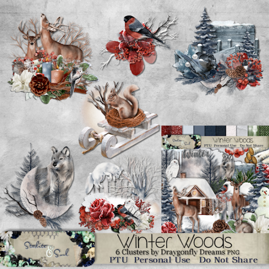 Winter Woods Clusters - Click Image to Close