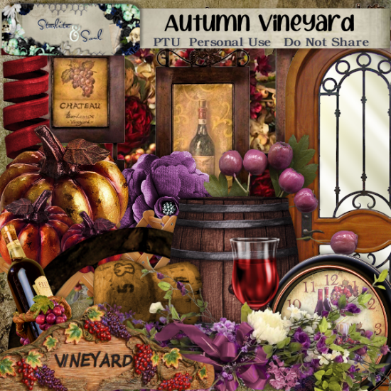 Autumn Vineyard - Click Image to Close