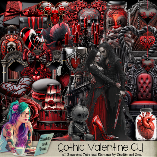Gothic Valentine AI CU Pack - Click Image to Close