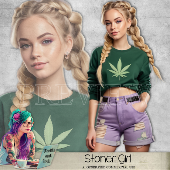 Stoner Girl CU - Click Image to Close