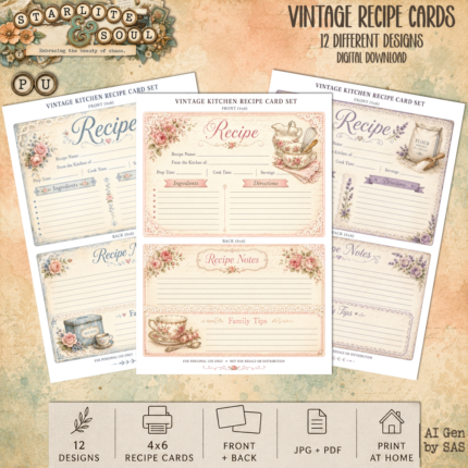 Vintage Kitchen Recipe Cards